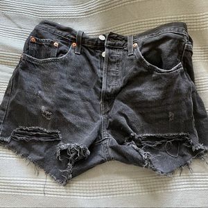 Levi’s 501 high rise denim shorts